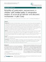 Reliability of goniometric measurements inchildren with cerebral palsy.pdf.jpg